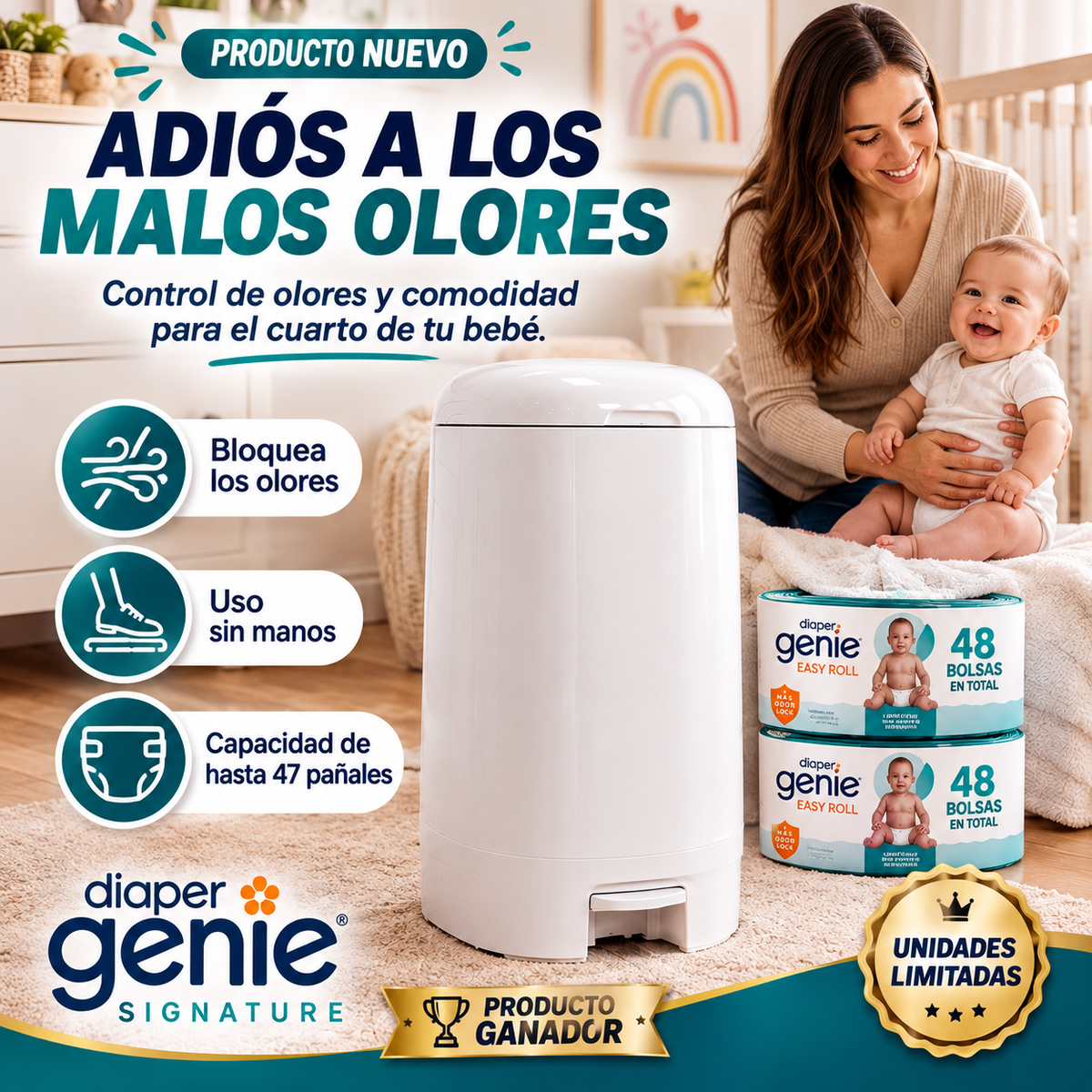 Bote Para Pañales Diaper Genie Signature